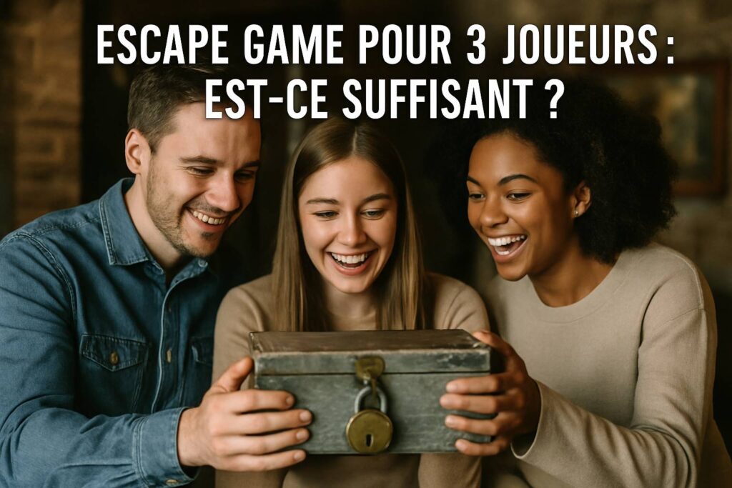 Escape game pour 3 joueurs : est-ce suffisant ?