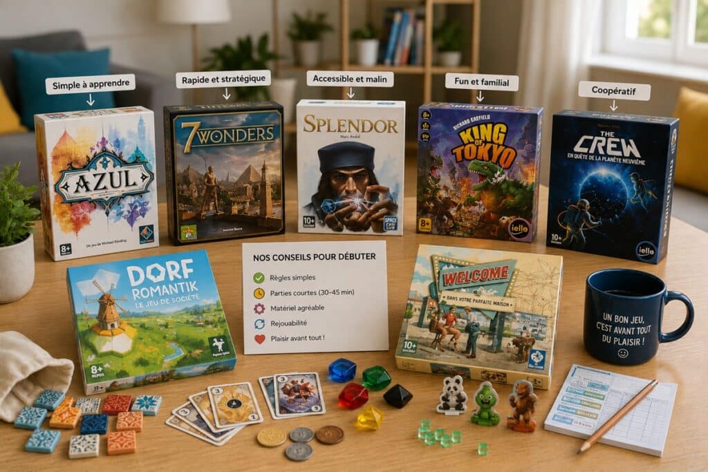 jeux de société idéaux pour débuter dans les jeux modernes