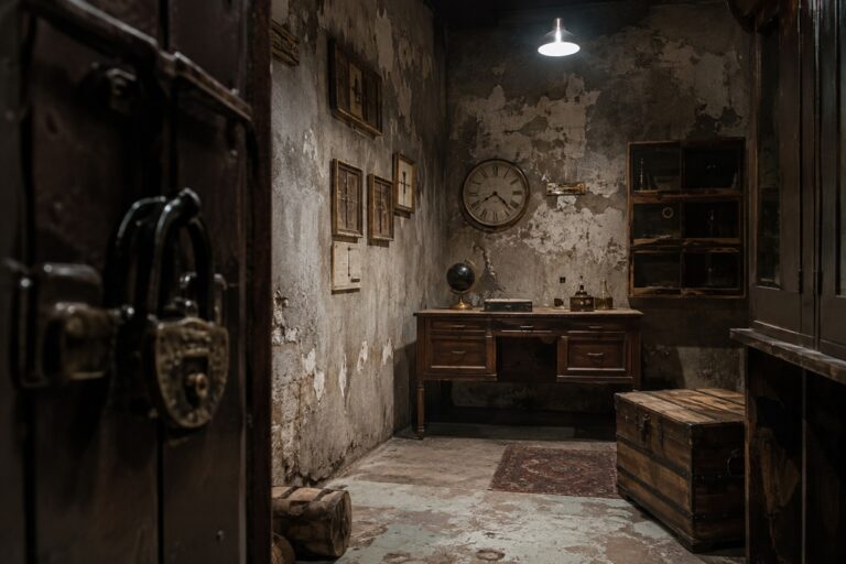 Cabinet d’étude antique et mystérieux décor pour un escape game