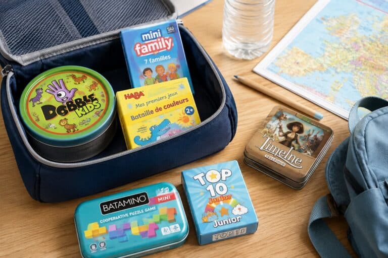 Jeux de société faciles à transporter en voyage avec des enfants