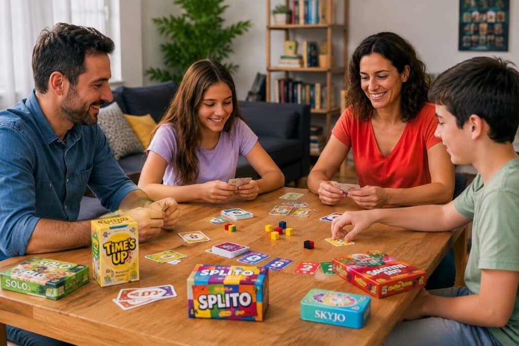 Soirée jeux de société en famille