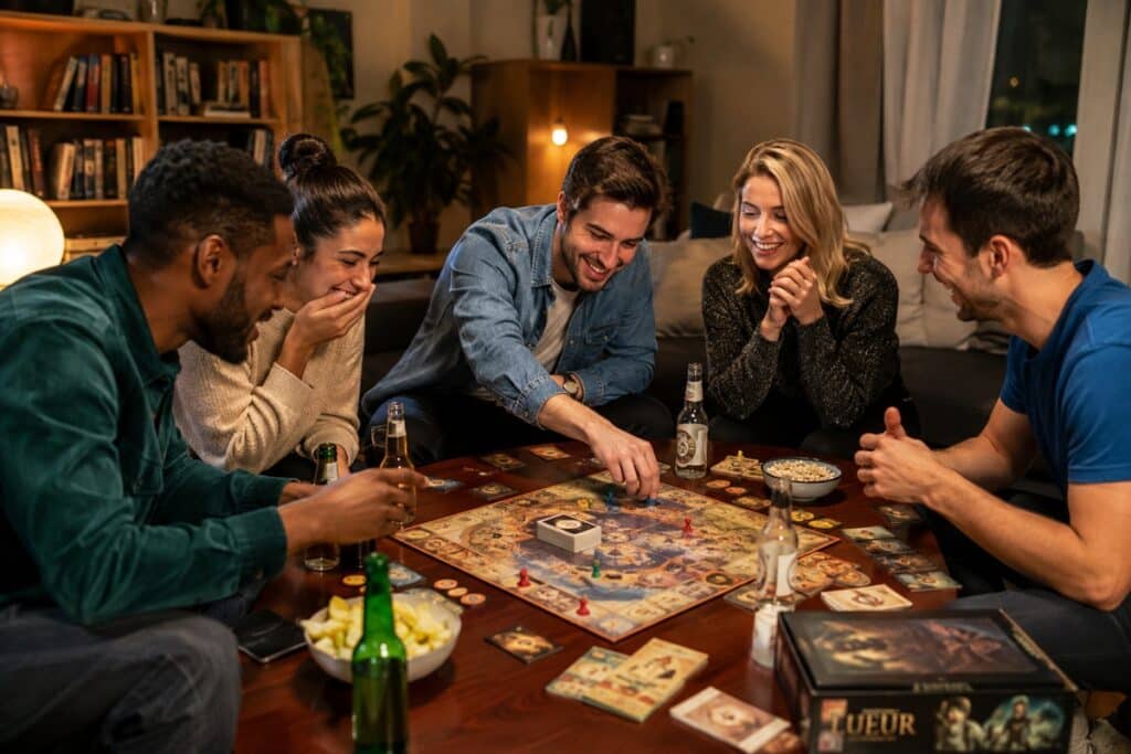Soirée jeux de société entre amis